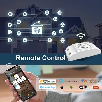 OFFONG WiFi Smart Switch-Modul Virker Med Homekit for Apple-Kompatibel Tuya Smartthings Siri Alexa Goolgle Hjem Voice Control