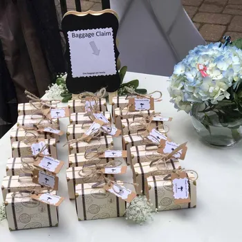 30stk papir, Candy Box Gaver taske til rejse Eksamen Bryllup brude baby shower, fødselsdag pensionering Dekoration Fordel af forbrugsstoffer