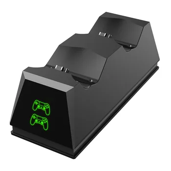 USB-Gamepad opladningsholderen Spil at Spille Elementer Bærbare Dual Let for PS4 Slank Pro Joystick Controller