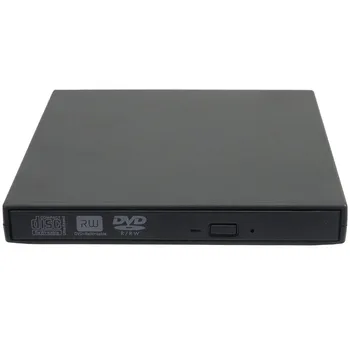 Ny for Acer, Lenovo Bærbar PC USB 2.0 Slim Eksternt DVD-Drev Super-Multi 8X DVD-RW DL-Optager 24X CD-Brænder Piano Black