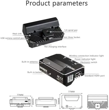 INKEE Benbox TransmitterHDMI Kabel-Kompatibel 5G/5,8 G 1080p 300ft/100m WiFi Trådløse Digitale Kamera DSLR/Android/iOS/Windows/Mac