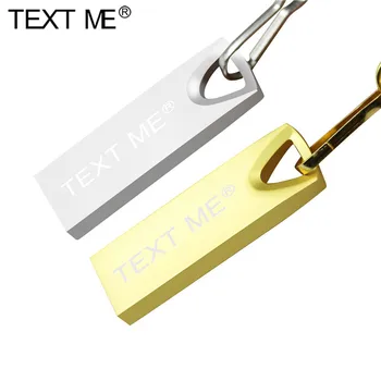 TEKST MIG, Metal Hukommelseskort Bærerem USB 2.0 32GB, 8GB 16GB 4GB Kreative U Disk 64GB pendrive