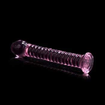 Pink Krystal Penis Dildo For Kvinder Erotisk Legetøj Fallos For Kvinder Butt Plug Lntimate Varer Anal Dilator Glas Dildo-Sex Shop Røv