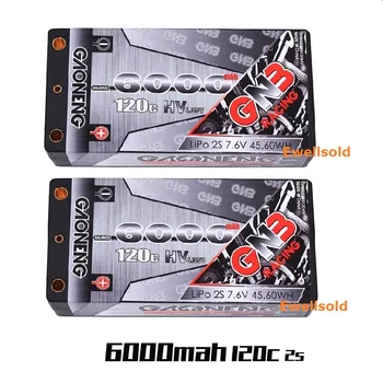 Gaoneng GNB 2S 6000mAh 7.6 V HV-120C/240C Hardcase SHORTY LiPo Batteri til 1/10 RC Bil B5M 22 RB6 22T SCT racerbil dele