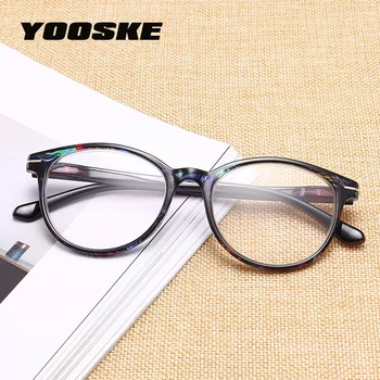 YOOSKE Mode Runde Briller til Læsning Gennemsigtig Kvinder Ubrydelig Briller Klare Linser af Høj Kvalitet Recept Briller