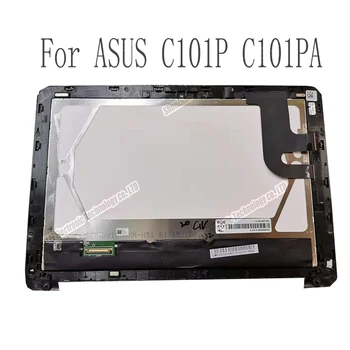 Ægte 10,1 tommer tablet lcd-skærm med touch screen digitizer Assembly reservedele Til ASUS C101p C101PA