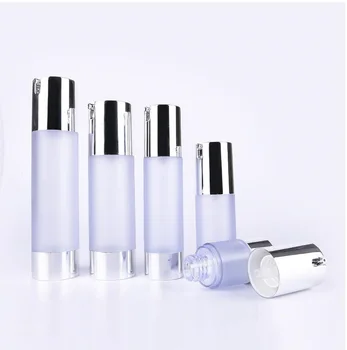 50 ml matteret airless flaske med UV-sølv vakuum pumpe eller lotion flaske med silver line anvendes til Kosmetiske Container