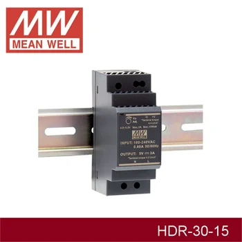 Støt MENER det GODT, HDR-30-15 15V 2A meanwell HDR-30 30W Enkelt Output Industriel DIN-Skinne Strømforsyning
