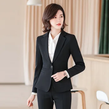 Professionelle kvinder nederdel, der passer høj kvalitet 2020 forår og efterår nyt jakkesæt jakke, Nederdel, Casual To delt Sæt Arbejdstøj feminine