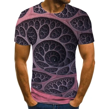 2020 ny 3D-roman kortærmet t-shirt til sommeren fashion kort-langærmet 3D rund hals top visuelle mønster shirt i overstørrelse, kortærmet t-shirt