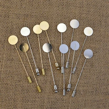 100Piececs/Masse Forgyldt Pins DIY Broche Material Safety Pin Håndlavet Bryllup Boutonniere Materiale Tilbehør Metal bakke pin-kode