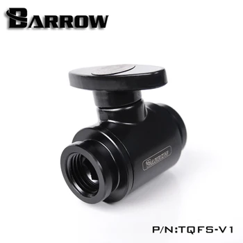 Barrow TQFS-V1 Sort/Sølv/Hvid G1/4 MINI Håndtere Dobbelt Interne Forsegling kugleventil , Plast Håndtag , Messing Krop