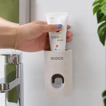 Automatisk Tandpasta Dispenser støvtæt tandbørsteholder vægbeslag Stå Badeværelse Tilbehør Sæt Tandpasta Squeezers Tand