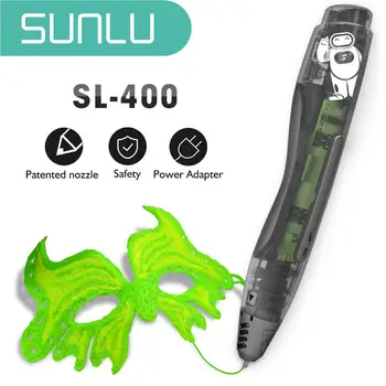 3d-pen kits højde kvalitet forbrugsvarer PLA filament 1.75 mm SUNLU SL-400 Gennemskuelig For Barnet