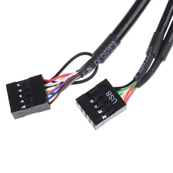Ny PC Case-PCB-frontpanel-USB 2.0 Audio-Port Mic Kabel-Bundkort tilslutningskabel