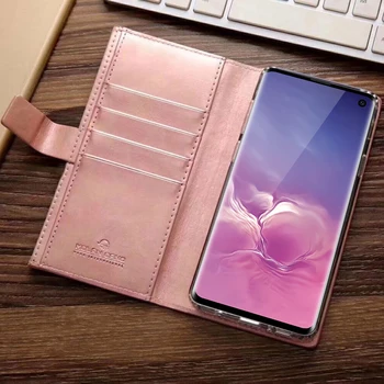 Luksus-Kortholderen Wallet taske til Samsung Galaxy S20 Ultra 5G S10 Plus S9 S8 A21s Læder Lynlås Magnetisk Flip Phone Cover Taske