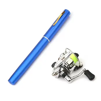 1,4 M Lomme Sammenklappelig Udendørs fiskestang Mini-Pen Form Stang med Hjul Hjul fiskestang Mini-Pen Form Stang med Hjul Hjul