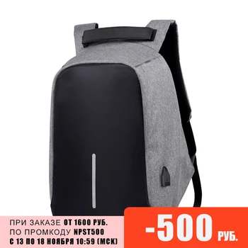 Mandlige rygsæk for 15,6 tommer bærbare vandtæt rejse med USB opladning og anti tyveri rygsæk til mænd