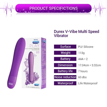 Durex Multi Vibrator Genanvendelige Penis Ærme Sex Legetøj Til Kvinder G-spot Vibes Multi Hastigheder Vibrerende Krop Massageapparat Sex Produkter