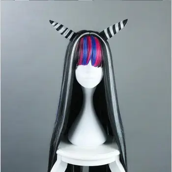 Pelucas de Cosplay de Animationsfilm Danganronpa, Dangan Ronpa, Mioda, Ibuki, peluca de pelo resistente al calor de 100cm de largo