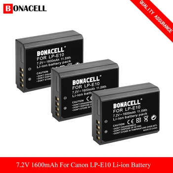 Bonacell Til Canon LP-E10 Kamera Batterier Udskiftning af LP-E10 LPE10 EOS 1100D 1200D 4000D Kys X50 X70 Z70