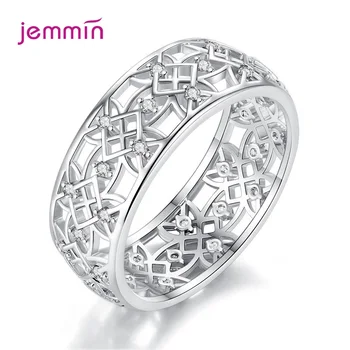 Bague Hule Flerfarvet Cubic Zirconia Ring 925 Sterling Sølv Ringe For Kvinder Mode Populære Rhinestone Bryllup Smykker Femme