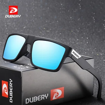 DUBERY 2020 High Fashion Mænd Polariserede Solbriller PC Ramme Harpiks Spejl Farverige Polarisering Sol Briller UV400 Udendørs Beskyttelsesbriller