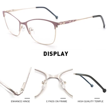 TANGOWO Metal Kvinder brillestel Optiske Briller Ramme Klar linse Briller Pink Briller Ramme 2020 Nyt Design