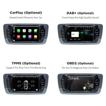 4G 64G IPS-SKÆRM DSP-AV-Udgang Android 9.0 BIL DVD-AFSPILLER Til SEAT IBIZA 6J 2009-2013 GPS-navigation, radio stereo multimedie-pc.