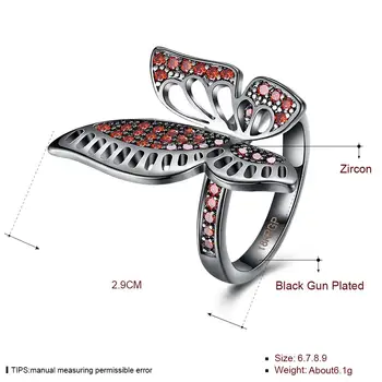 GOMAYA Butterfly Design Klar Zircon Ringe Til Kvinder, Trendy, Romantisk Finger Ring Fest, Fødselsdag, Gave Nye Ankomst Mode Smykker