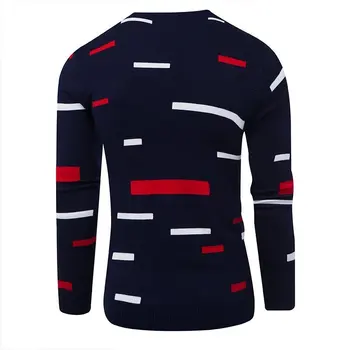 2019 Nye Mode Brand Sweater For Herre Pullover Stribet Slim Fit Jumpere Knitred Uldne Efteråret Koreansk Stil, Casual Mænds Tøj