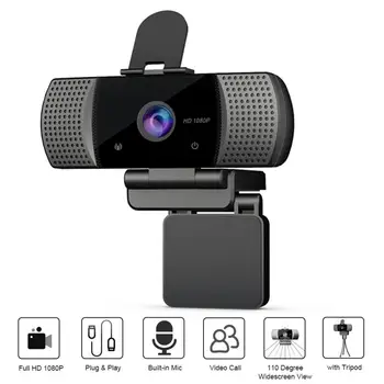Nye Webcam 1080P Fuld HD-4K-30FPS Vidvinkel USB Web Cam Med Privatlivets fred Dækker Mic Web Cam Til Edb-PC-Konference Web-Kamera