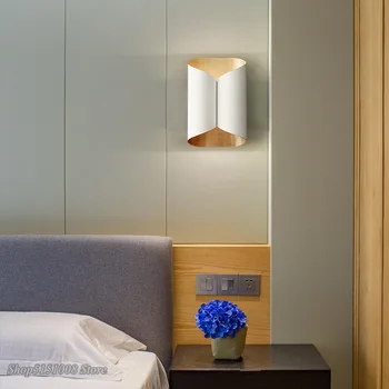 Moderne og kreative kunst Hvid Guld Sort led-væg lys soveværelse sengen væglampe model designer værelse sconce indendørs indretning og inventar