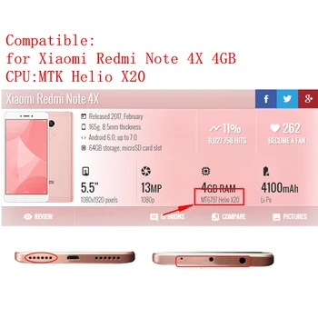 For Xiaomi Redmi Bemærk, 4X 4GB MTK LCD-Display Touch-Skærm i Glas med Ramme Digitizer og LCD-Redmi Bemærk, 4X 4GB Samling Reservedele
