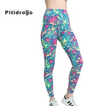 Pitidrogo Mærker Yoga Leggings Foråret Efteråret Kvinder Mode Udskrivning Leggings Slank Høj Talje Leggings Kvinde yoga Bukser 15214