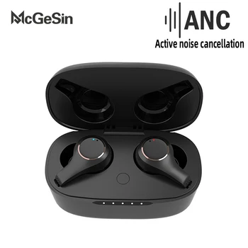 McGeSin ANC TWS Trådløs Bluetooth-Hovedtelefon Vandtæt Aktive støjreducerende Headset Touch Kontrol Gaming Ørepropper Type C Gebyr