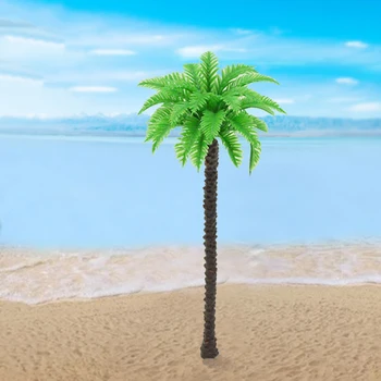 12cm Mini Miniature Skala Modeller Faux Coconut Palm Træer Til Landskab, Natur, Sand Bordet Arquitectura Strukturer Plast