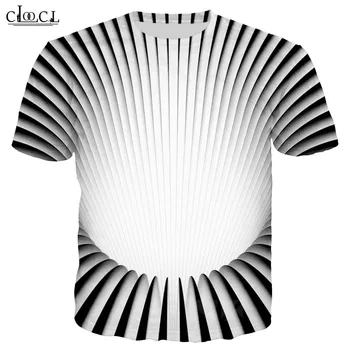Sort Og Hvid Vertigo Hypnotiske Udskrive 3D-Illusion, Kunst T-Shirt Unisex Trøjer med Lange Ærmer Streetwear Sweatshirts Street Toppe Tee