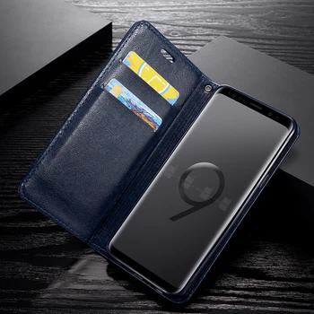 Magnet Læder Flip taske til Samsung Galaxy S20 Ultra S7 S6 kant S8 S9 S10 Plus Luksus-Kort Slot Wallet Cover Sag