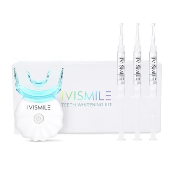 IVISMILE Tandblegning Kit Med Led-Lys Hjem, Brug Dental Blegning System Care mundhygiejne Whitener 35% carbamidperoxid