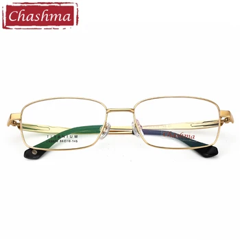 Guld Farve Titanium Briller Ramme Mænd Briller Lette Vægt, Stor Størrelse Brillerne for Progressive Linser koreanske Briller