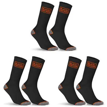 Pakke med 3 par, af BLACK & DECKER sokker i SORT/grå farve