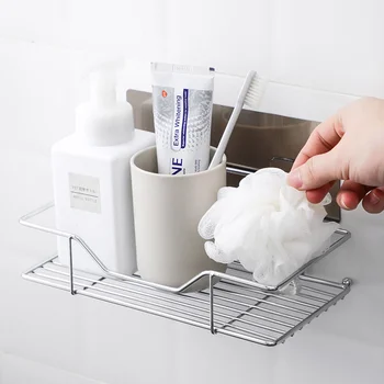 Strygejern Badeværelse Storage Rack-Ikke Perforeret Toilet Shampoo Storage Rack Væggen Hænger Håndvask, Husholdningsartikler