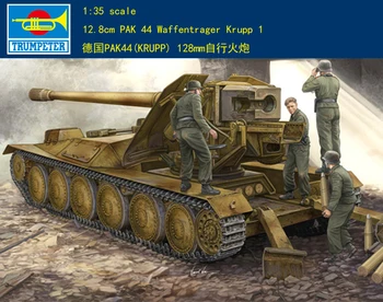 Trompetist 05523 1/35 tyske 12.8 cm PAK 44 Waffentrager Krupp 1