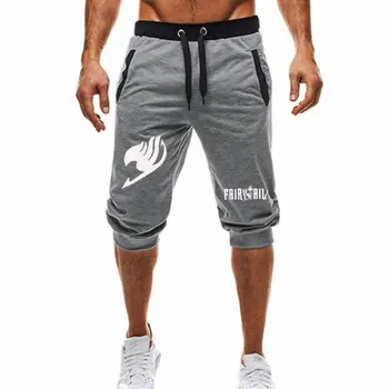 Herre shorts Kalv-Længde Fitness-Bodybuilding Fairy Tail print Casual Joggere træning sportslige korte bukser, Sweatpants Sportstøj