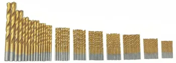 Milda 99PCS HSS Twist Drill Bits Sæt 1.5-10 mm Titanium Coatede Overflade 118 Grad Til Boring i træ Strygejern pakbokstætning Hot salg
