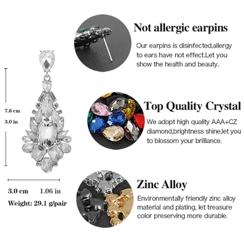 VEYO Klassiske Krystal Dråbe Øreringe Elegant Brude Dingle Mode Smykker til Kvinder Gave 2020 Ny