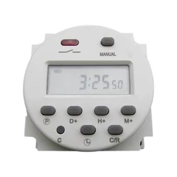 Instrumentet 4 Separate strømforsyninger 16A CN101 DC 12V Digital LCD Power Programmerbar Timer Tid Relæ-kontakt Til Hjemmet Udendørs