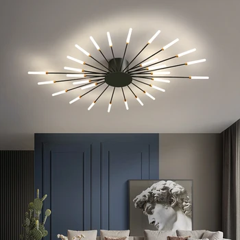 LED Loft Lys Multi-hovedet Sort Eller Guld Kreative Moderne Strygejern Panel Lampe Spise Stue, Soveværelse Lobby Hjem Dekoration