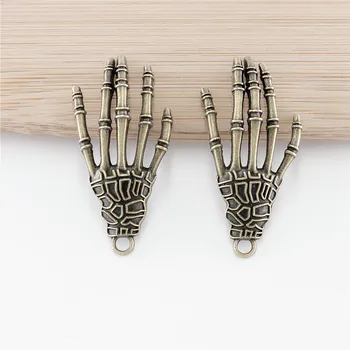 Wholessale 22pcs/masse antik bronze charms Skelet Hånd vedhæng til DIY metal smykker at gøre